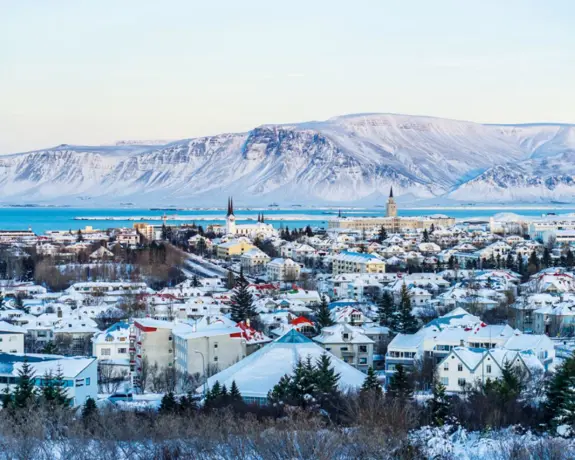 View of town in Iceland