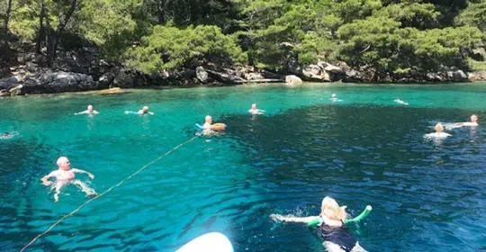 group swimming in croatia